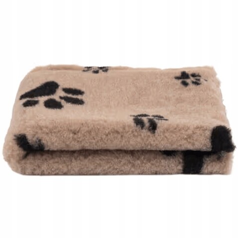 Dry Bed A+ 75X100CM Pelíšek Béžový S Černými Tlapkami Duo Blovi