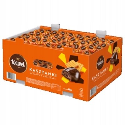 1x 8 kg Wawel čokoládové bonbóny kaštanové bonbóny Karton