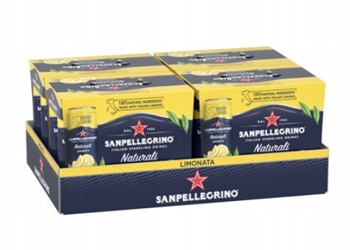 San Pellegrino Limonata Sycený nápoj 24 x 330 ml plechovka [kauce]