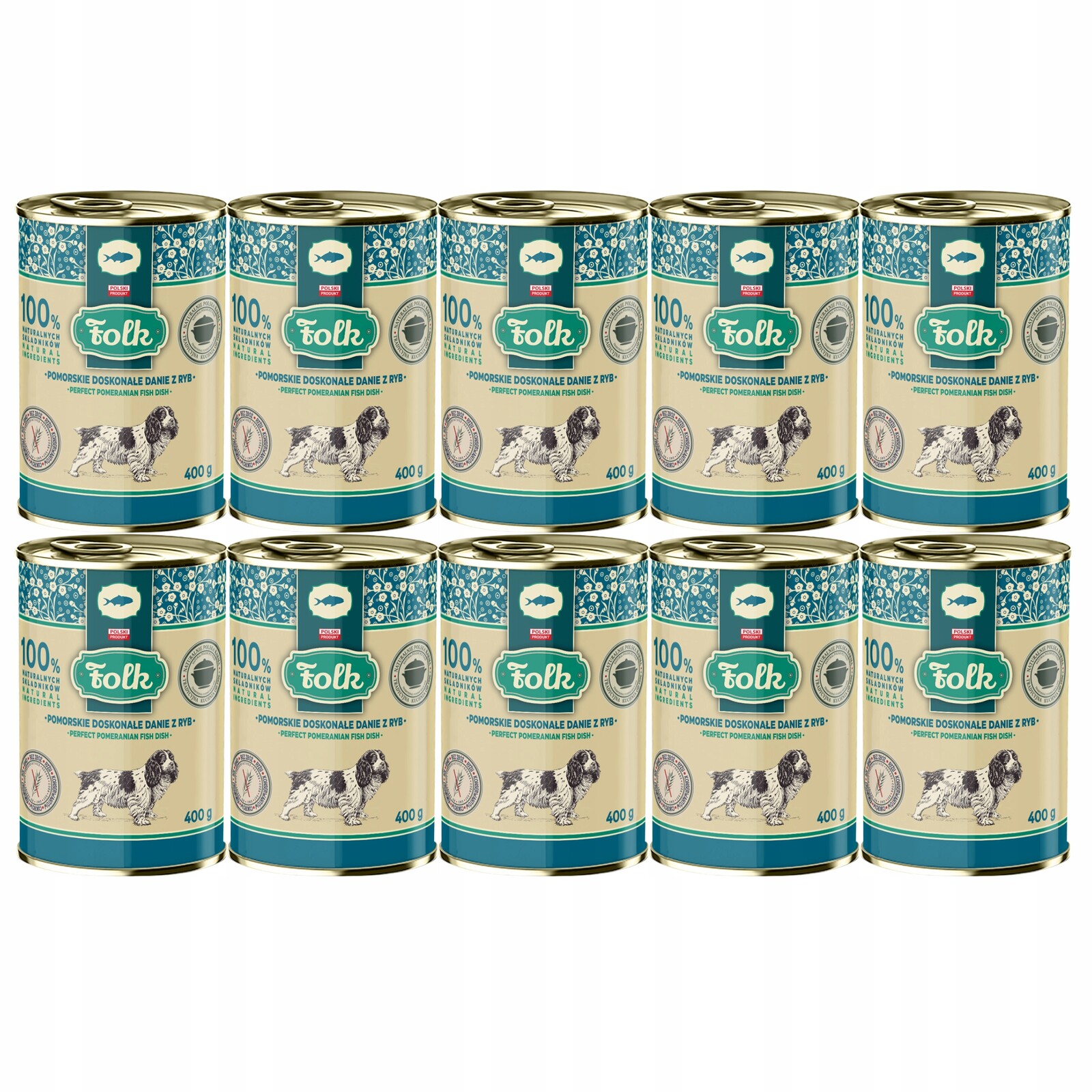 Folk Krmivo pro psy Pomorskie Jídlo Ryba 10 x 400 g zdravé bez obilovin