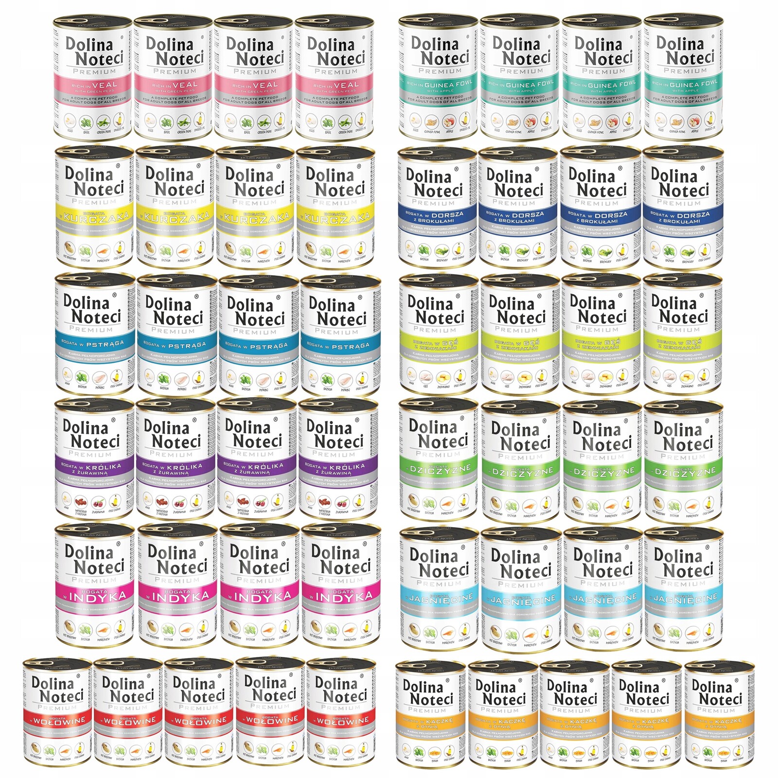 Dolina Noteci Premium Mix Chutí krmivo pro psy mokré 50 x 400 g bez obilovin