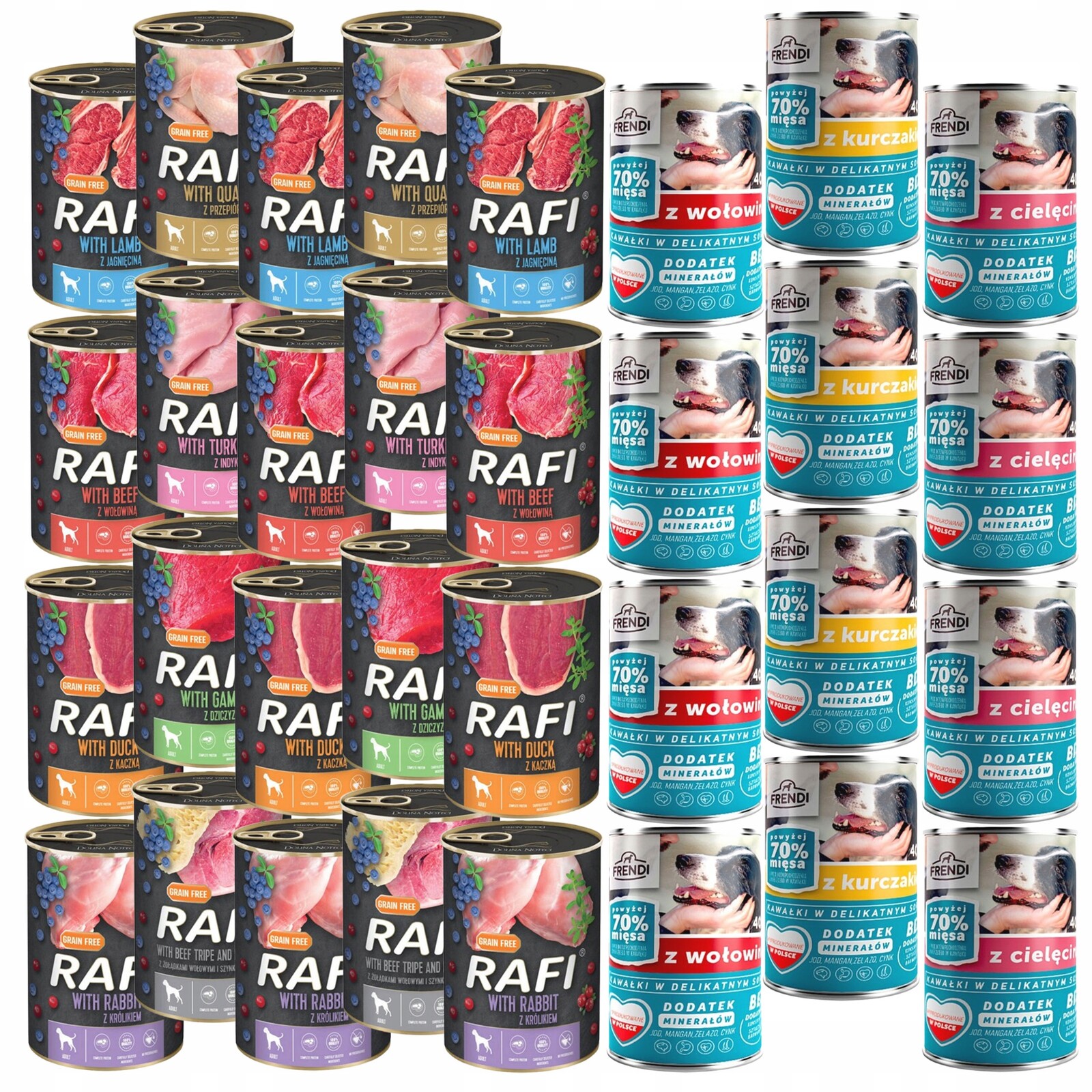 Rafi Frendi Krmivo mokré pro psa mix chutí 32 x 400 g plnohodnotné