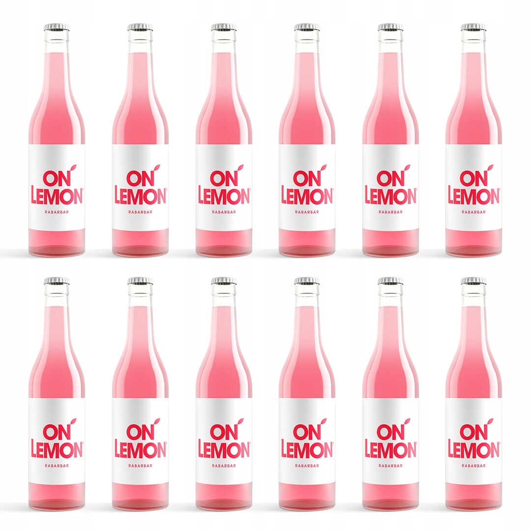 On Lemon Rabarbar Sycený nápoj 12x330 ml skleněná láhev