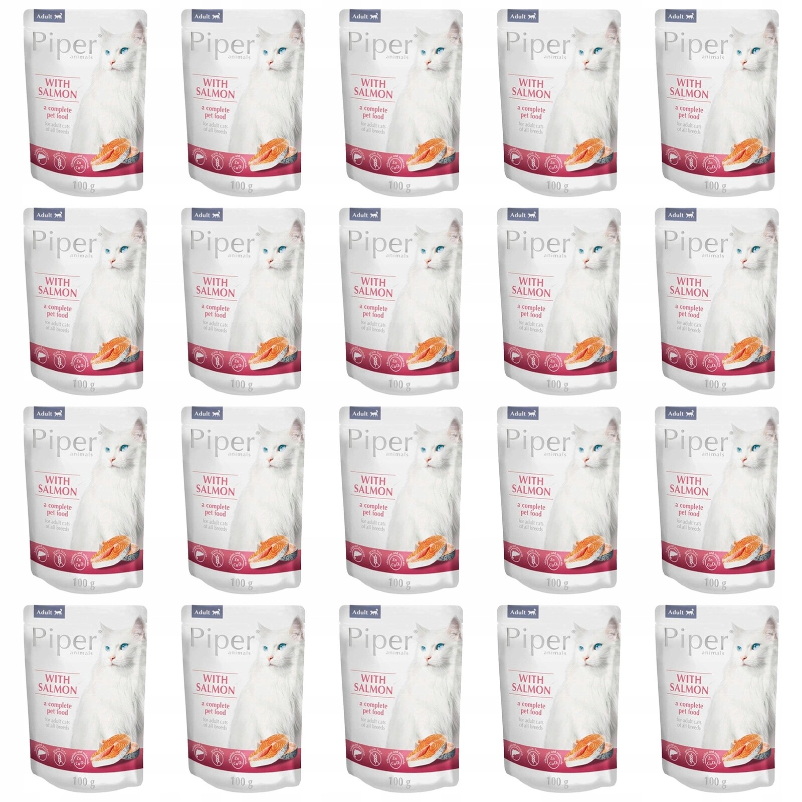 Dolina Noteci Piper Krmivo mokré pro kočky Losos 20 x 100 g