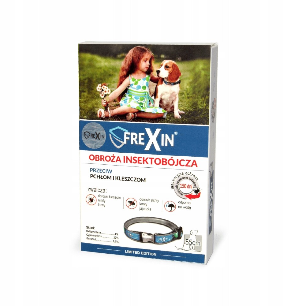 Obojek proti klíšťatům a blechám pro psa insekticidní Frexin 55 cm 150 dní