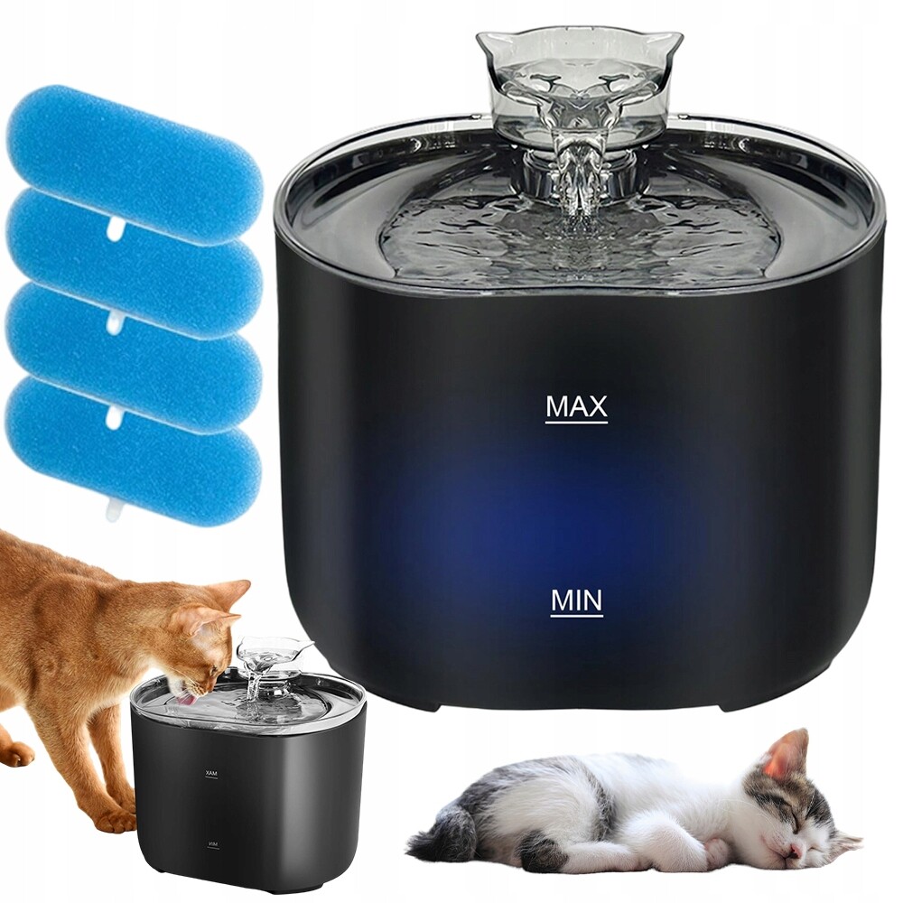 Automatická Fontána 2.2 L Pro Kočky S Kontrolou Hladiny Vody