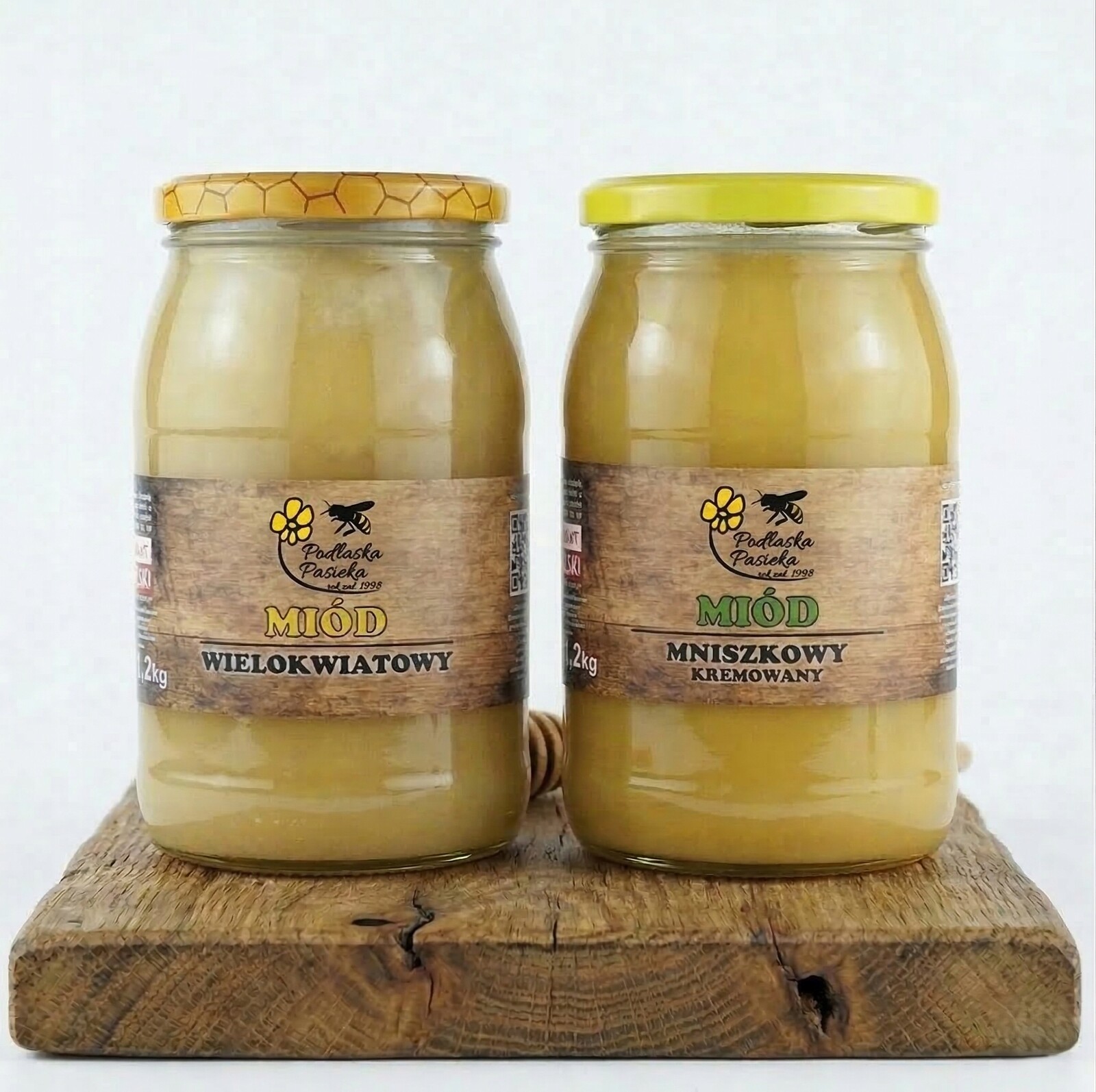 Sada Podlaských medů 2 x 1,2 kg Pampeliška a mnohokvětá Přírodní