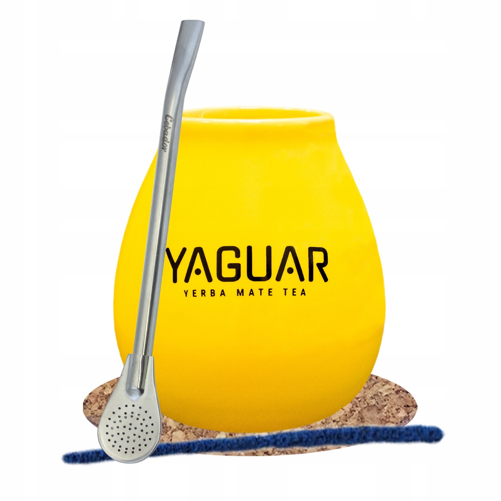 Sada Yerba Mate Tykwa Yaguar žlutá Bombilla