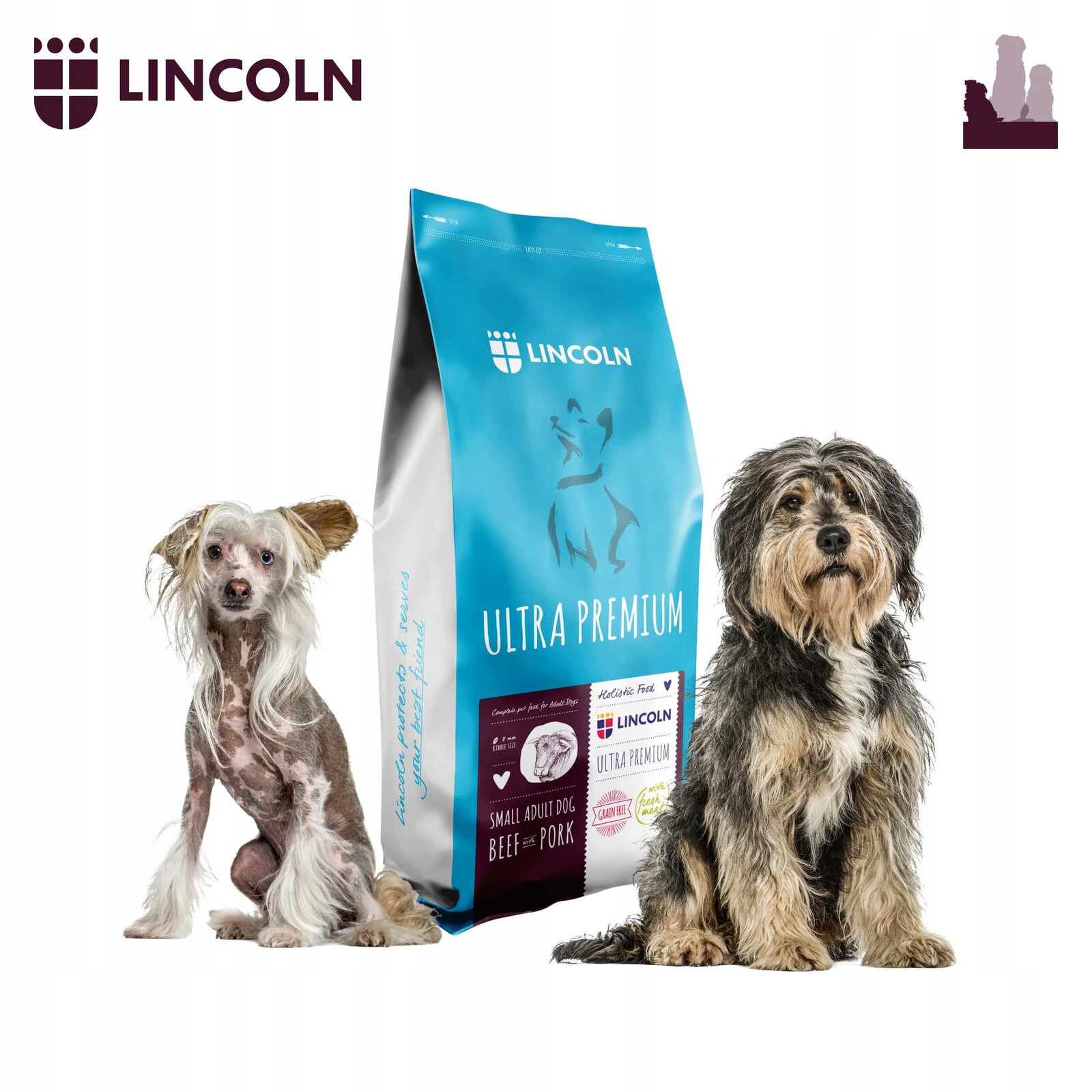 Lincoln Suchý Kram Pro Psy Malých Plemen Hovězí Maso Grain Free 9 Kg York Mops