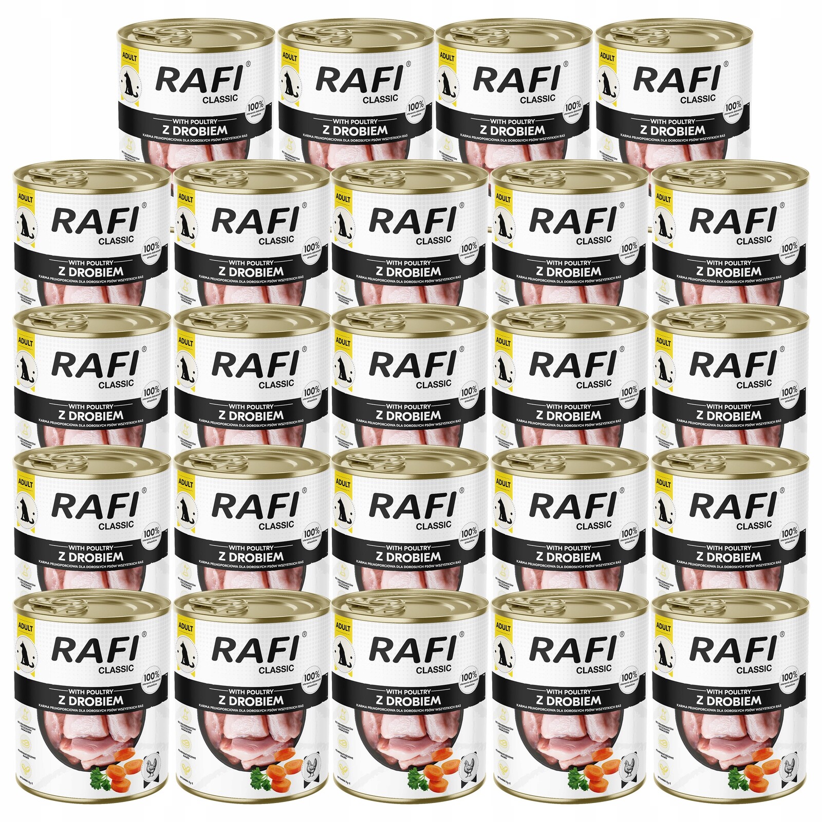 Dolina Noteci Rafi Classic krmivo pro psy Drůbež 24 x 800 g