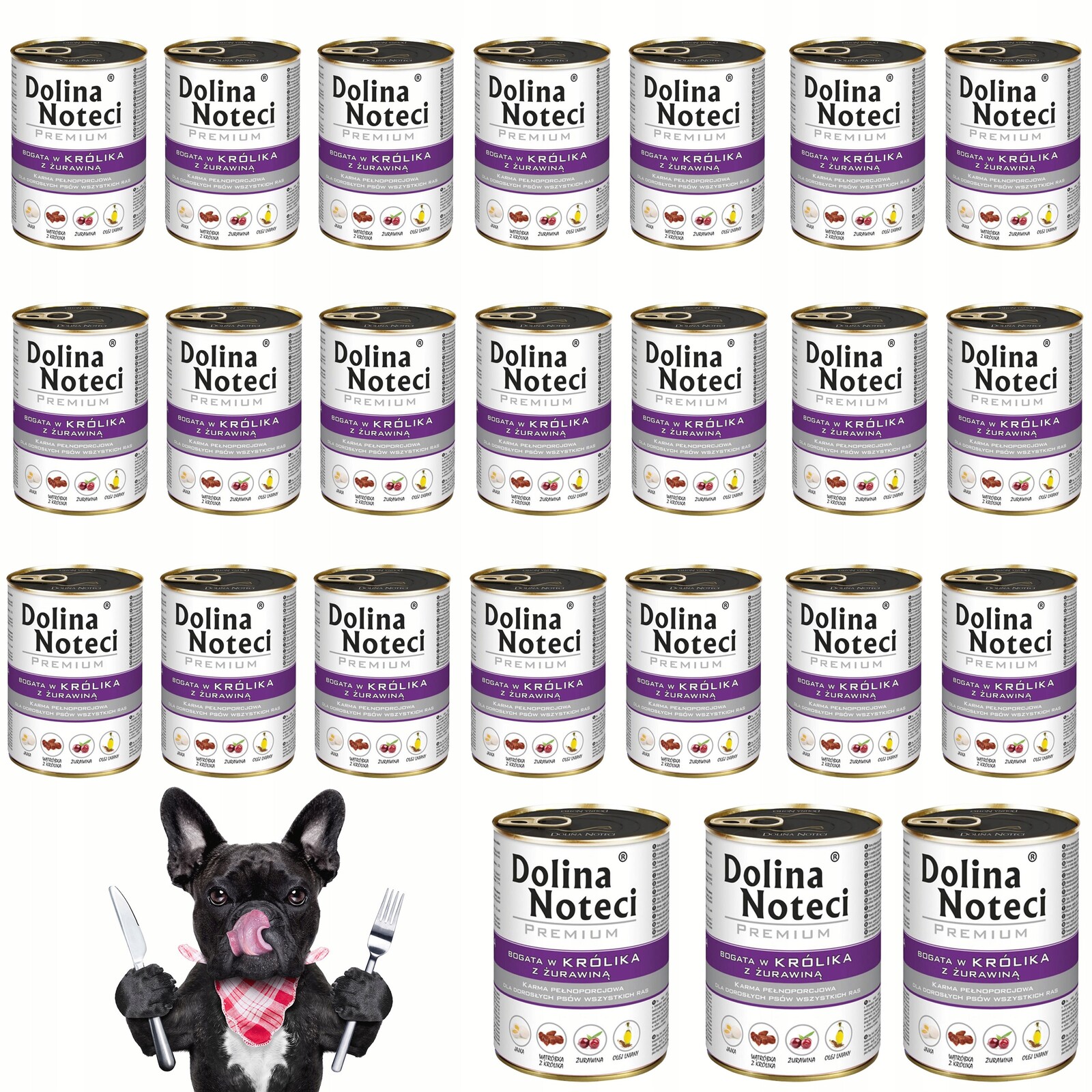 Dolina Noteci Premium Krmivo pro psa Králík 24x400g