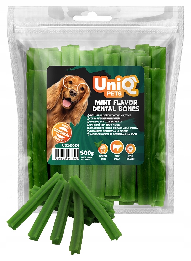 UniQ Pets Tyčinky 500 g Psí Pamlsek Svěží Dech