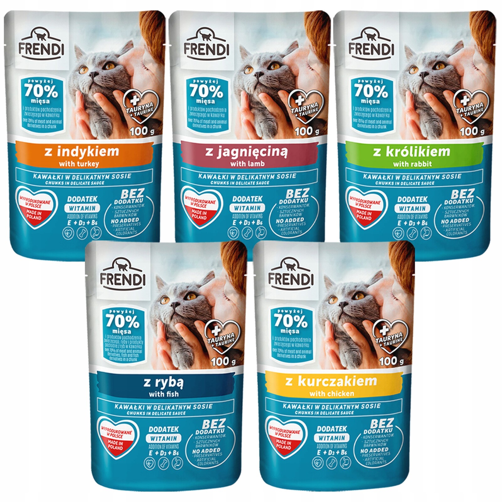 Frendi Kapsička krmivo mokré pro kočky mix chutí 120 x 100 g