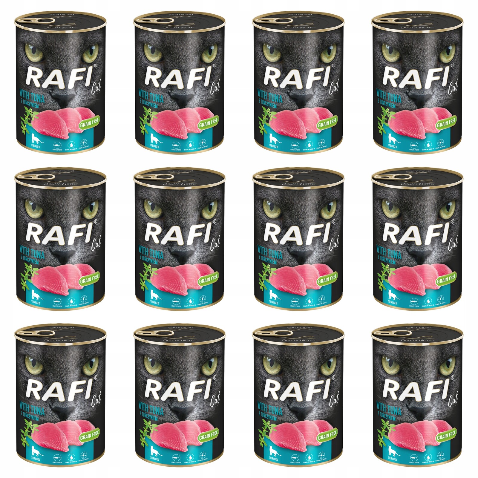 Rafi Cat Dolina Noteci Krmivo kočka Tuňák 12x400g