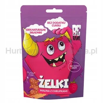 Beraw Kids Želé Bonbony Malina s křupkami 35 g