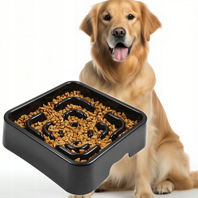 Velká, Pevná Miska Pro Pomalé Jedení Pro Psa Kočku S Přehrádkami, 2,2 L