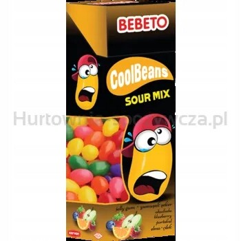 Bebeto Cool Beans Sour MIX 30 g Kyselé želé fazolky