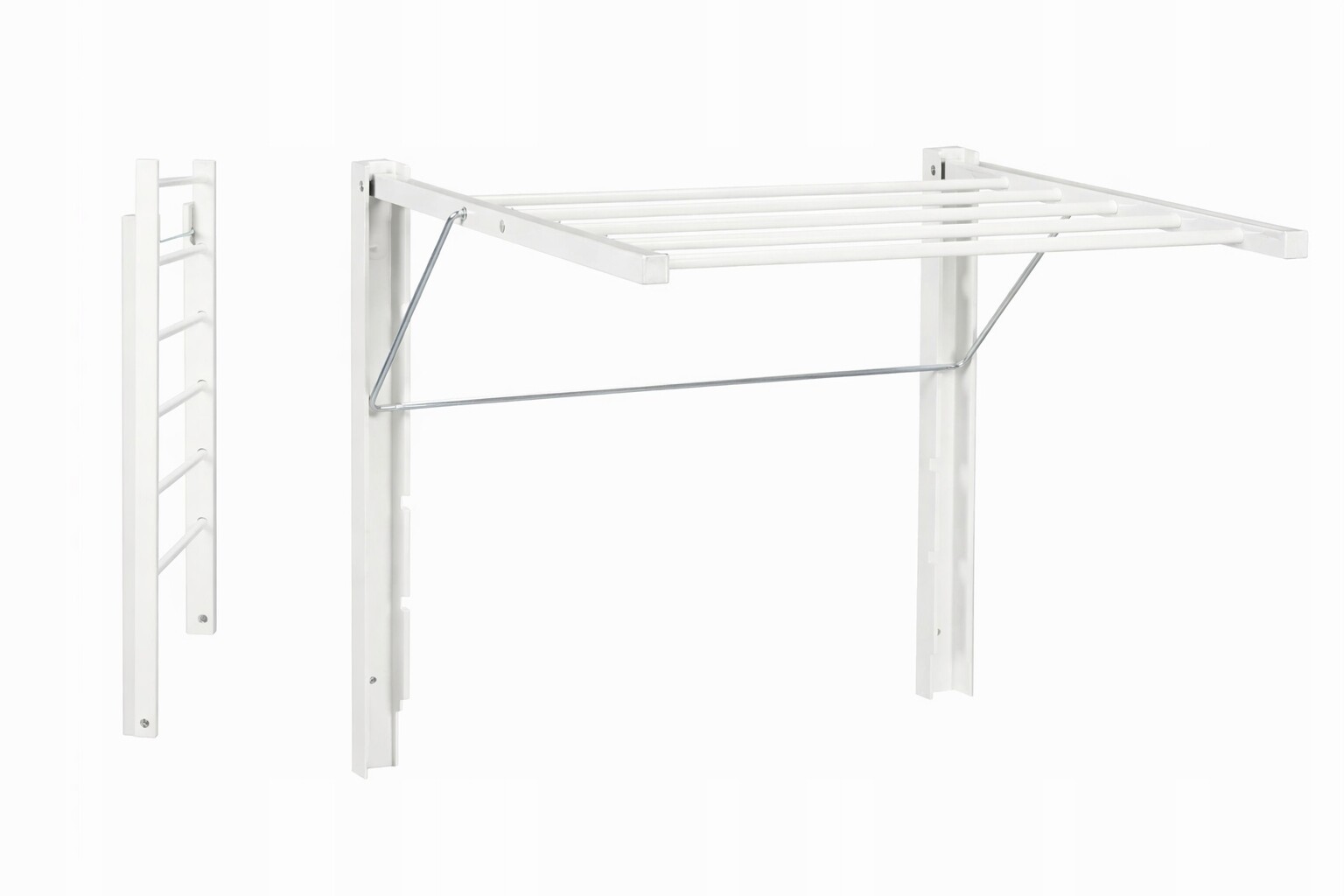 Majka bílý koupelnový nástěnný Sušák na prádlo na balkon 60 cm