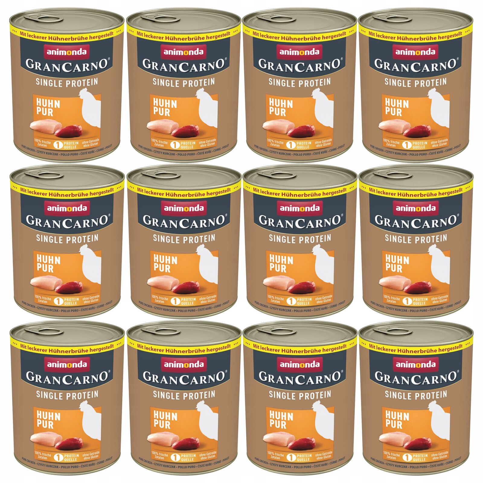 Animonda GranCarno Single Protein Adult vlhké krmivo pro psy Kuře 12 x 800 g