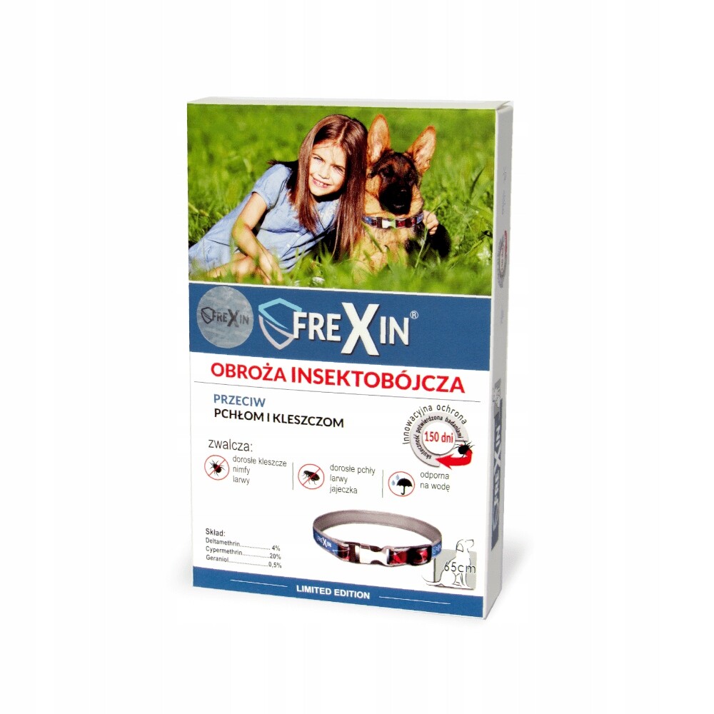 Obojek proti klíšťatům a blechám pro psa insekticidní Frexin 65 cm 150 dní