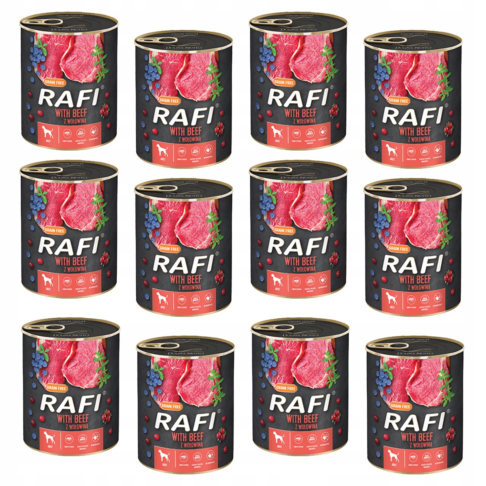 Dolina Noteci Rafi Krmivo pro psy Hovězí 12 x 800 g