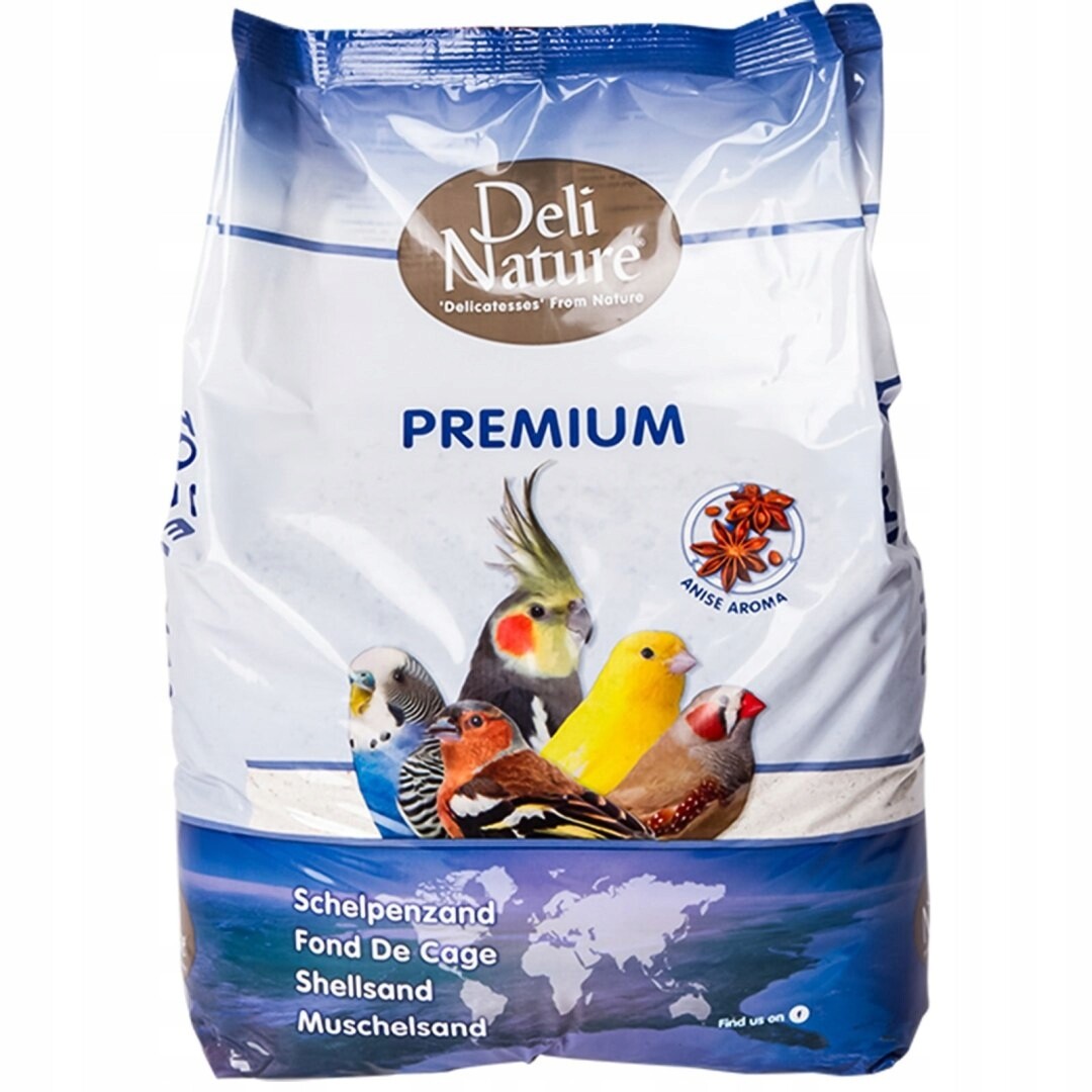 Deli Nature Shell Sand Premium White 5 kg – písek pro papoušky