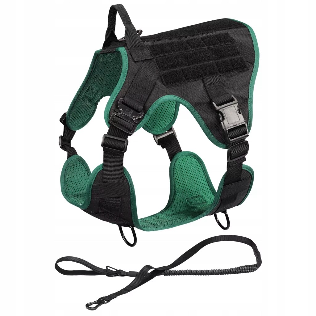 Taktický Postroj Pro Psa S D-kroužkem A Rukojetí Velikost L navaris