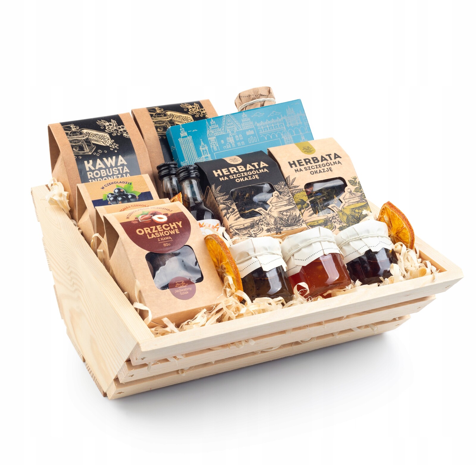 Premium dárkový koš Káva Čaj k narozeninám, výročí, Box Dárek