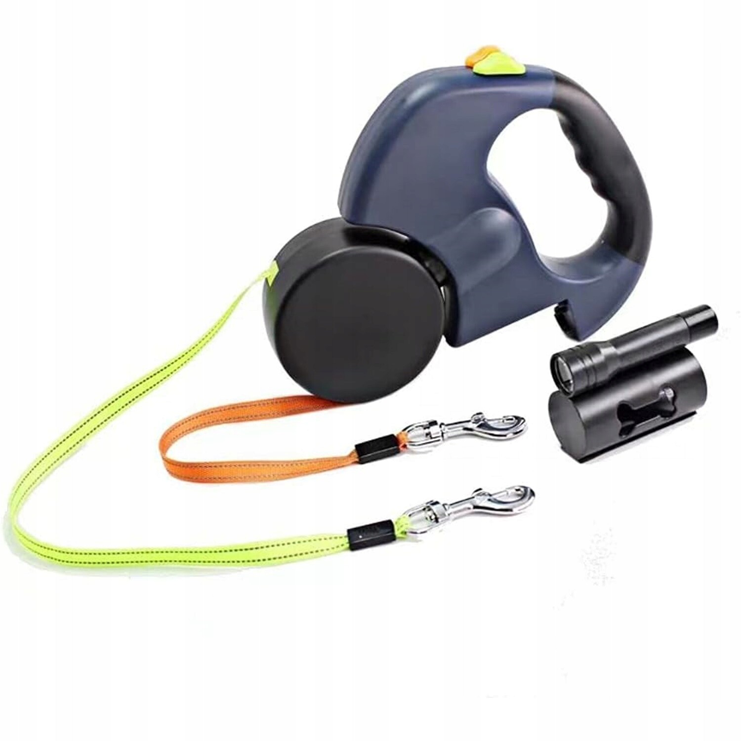 Vodítko pro psy do 25 kg Reflexní Led pásek s nádobou 3 m