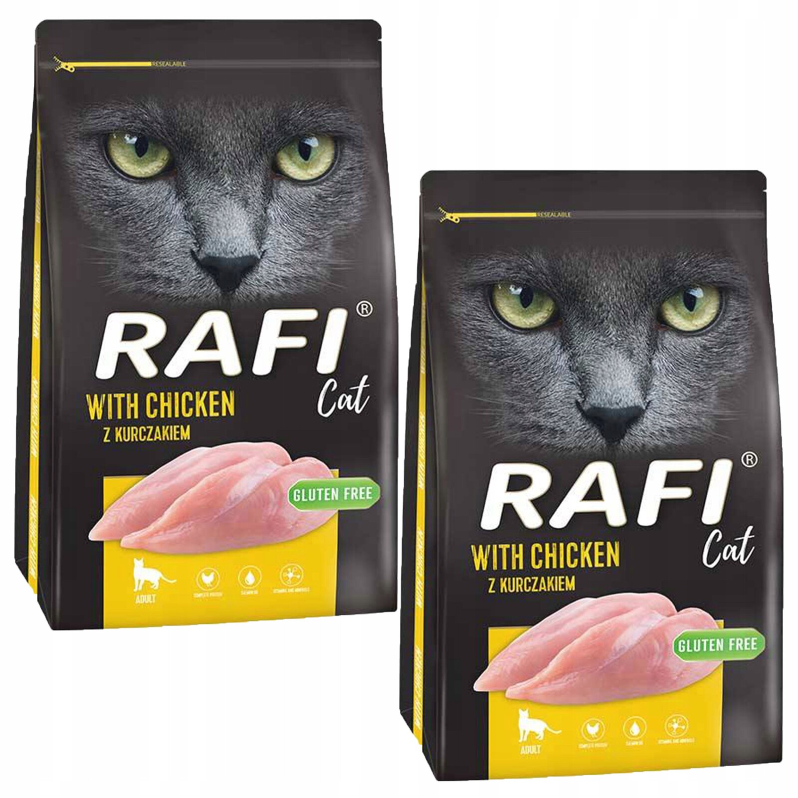 Rafi Cat Krmivo Dolina Noteci pro kočky Kuře 2 x 7 kg