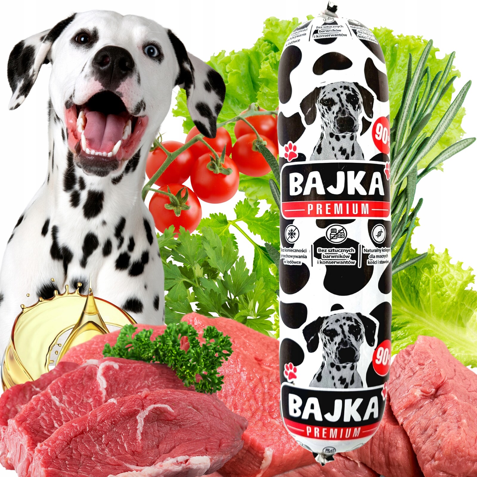 Vlhké krmivo pro psy tyčinka maso hovězí maso 90% masa bílkoviny 19 kg