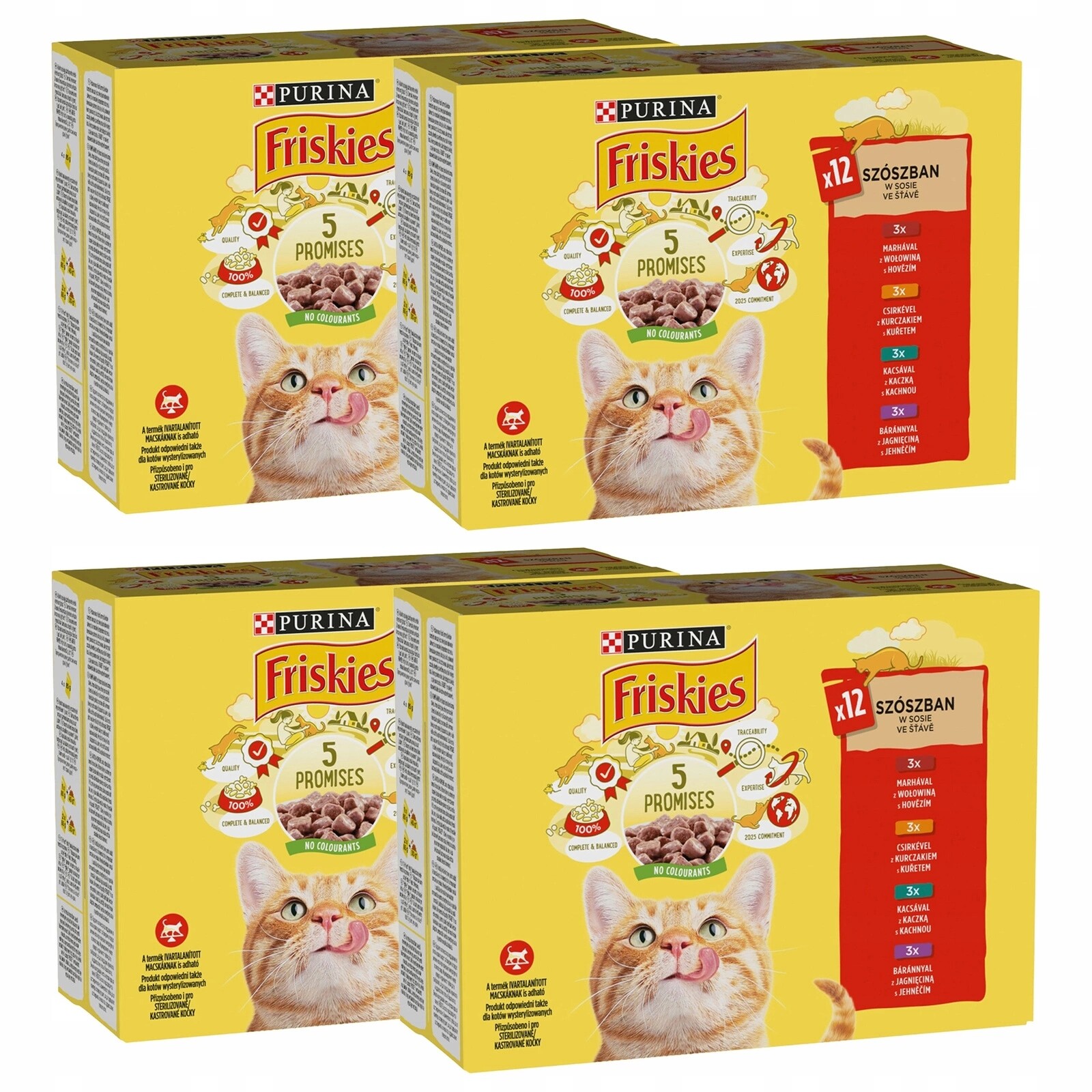 Purina Friskies krmivo pro kočky mix chutí 36 x 85 g