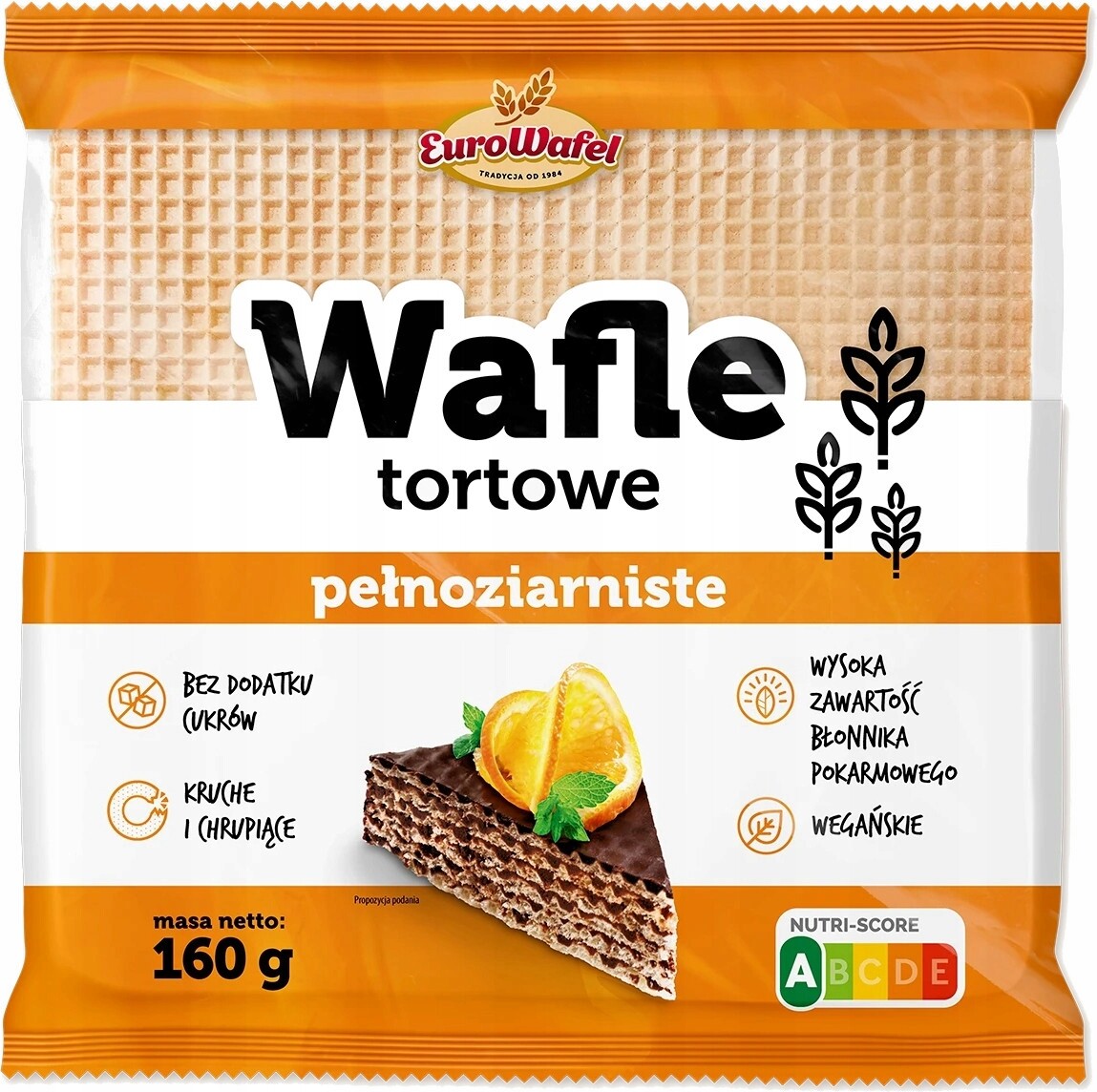 Euro Wafel Oplatky na dorty celozrnné 160 g 14 kusů