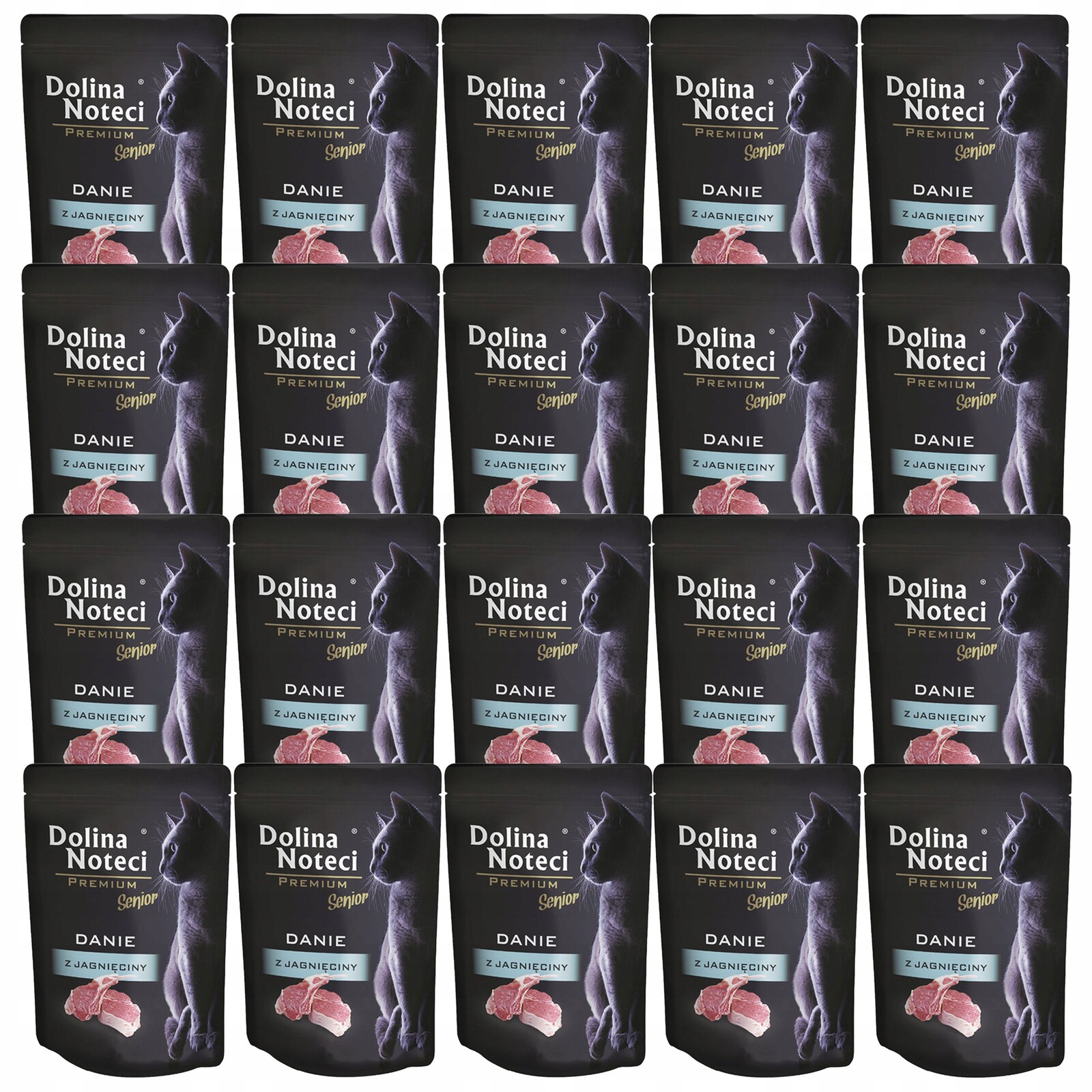 Dolina Noteci Premium Senior Jídlo krmivo pro kočky Jehněčí 20 x 85 g