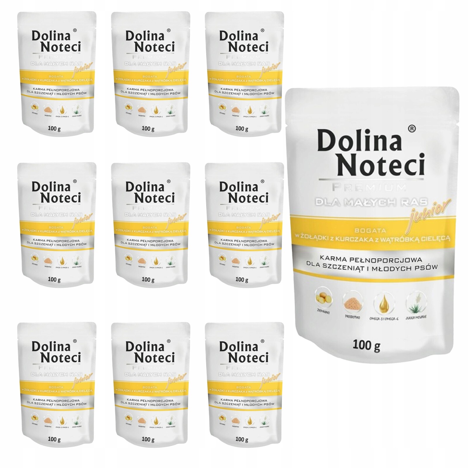 Dolina Noteci Premium Junior žaludky křeč 10x100g