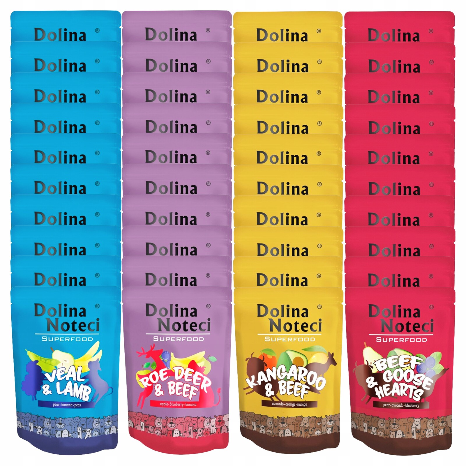 Dolina Noteci Superfood Krmivo mokré pro psa mix chutí 40 x 300 g