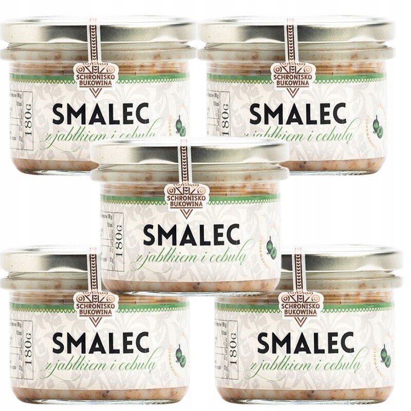 Sádlo s jablkem a cibulí 5x180g Schronisko Bukowina Přírodní tradiční útulek