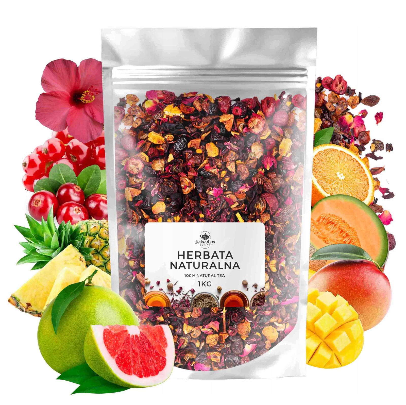 Čaj Císařská Brusinky ibišek sypaný listový 1kg