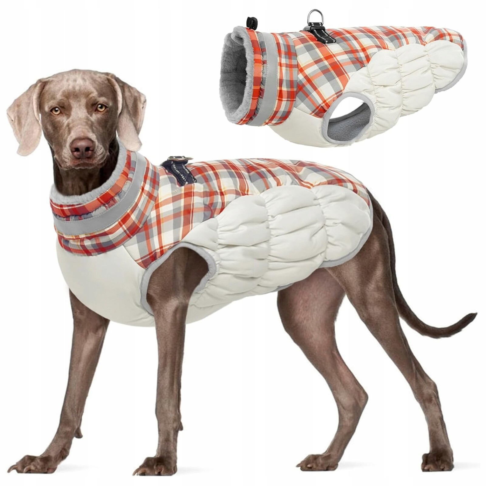 Bunda pro psa Velikost L Kabát s postrojem Voděodolná Reflexní Zateplená