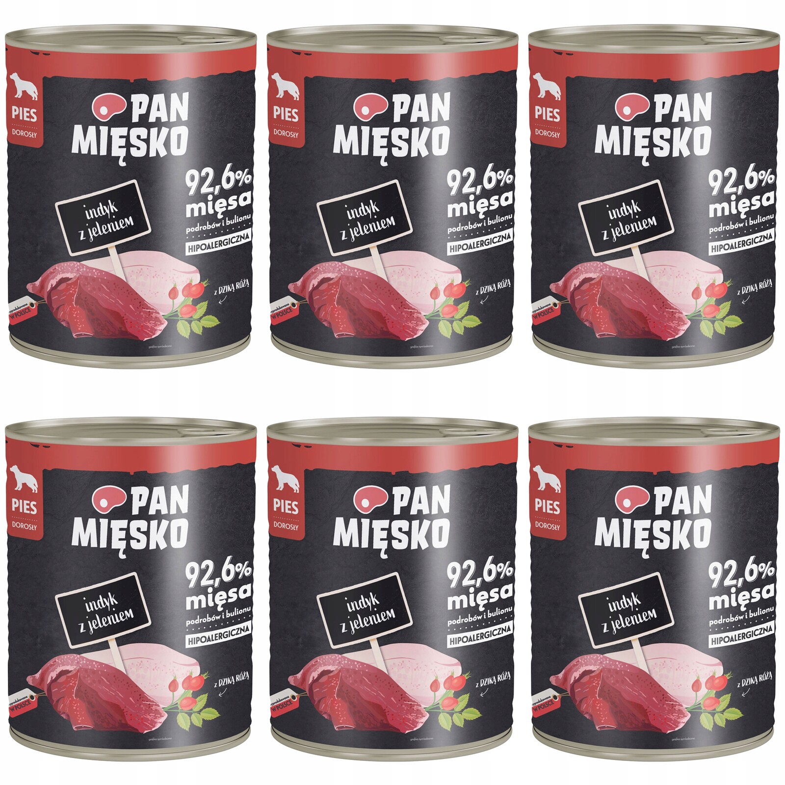 Pan Mięsko Krmivo mokré pro psa Krůta Jelen 6x800g