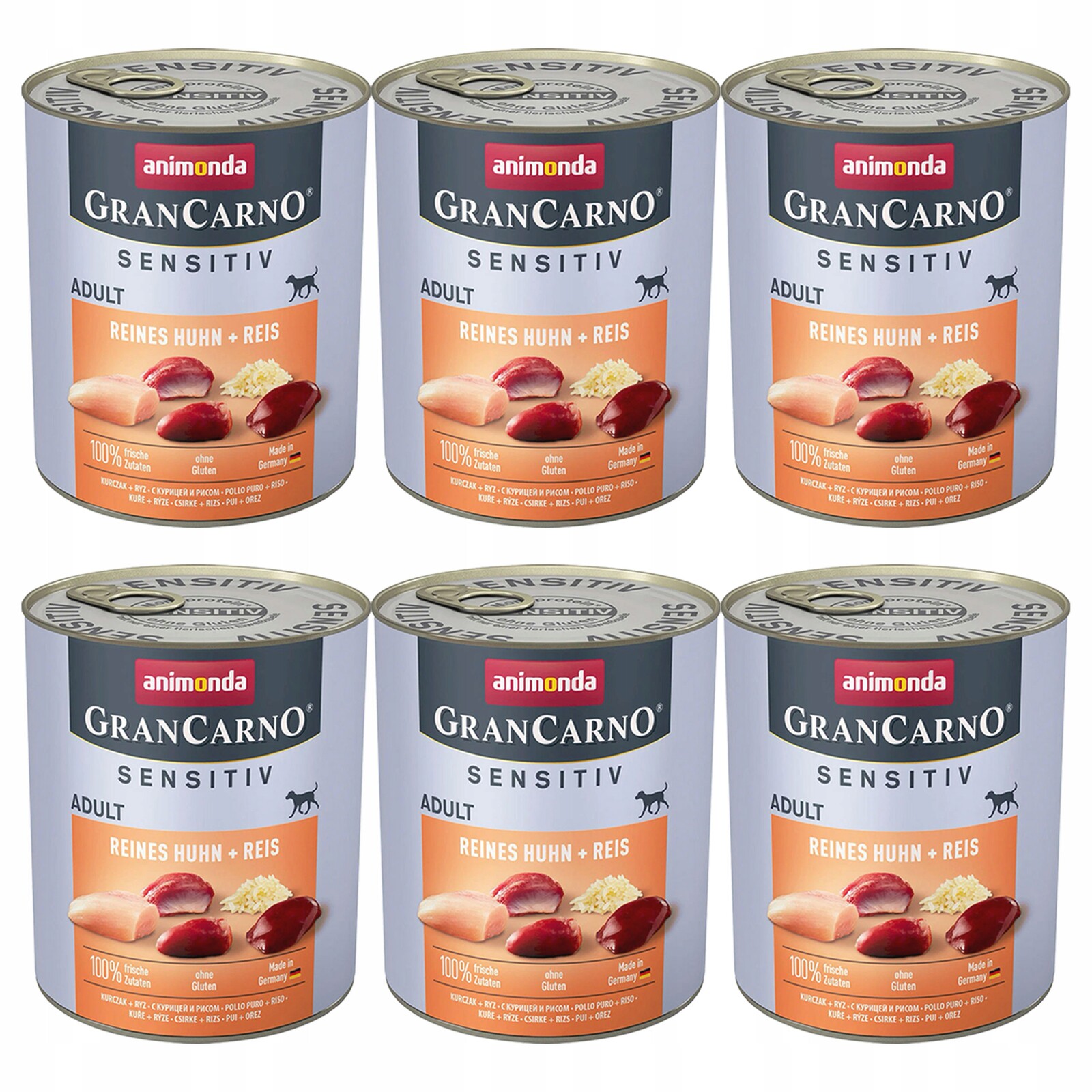Animonda GranCarno Sensitive krmivo pro psy Kuřecí rýže 6 x 800 g