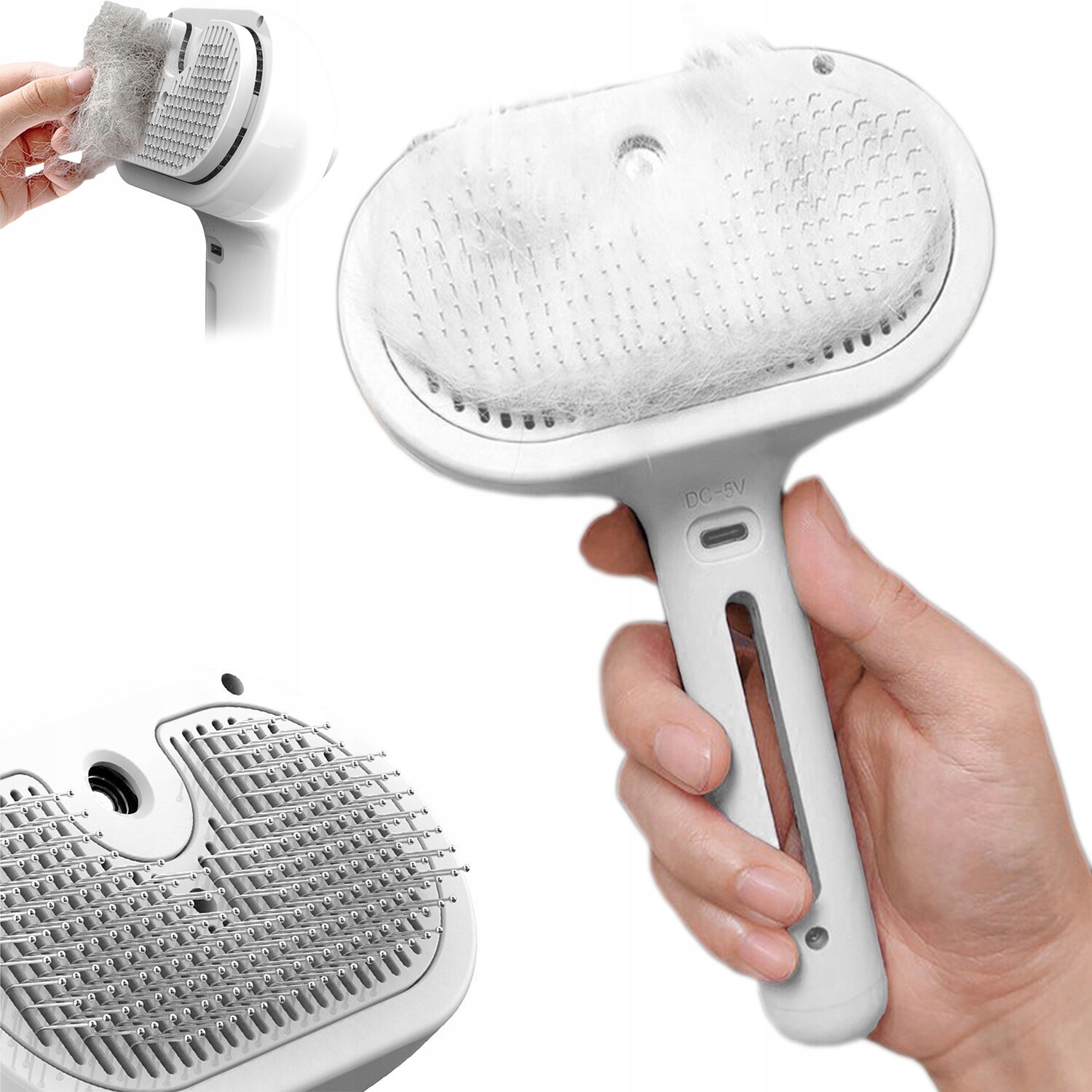 Parní Kartáč Pro Psy, Elektrický Česač Srdce, Samočistící, Pro Kočky, Nejnovější