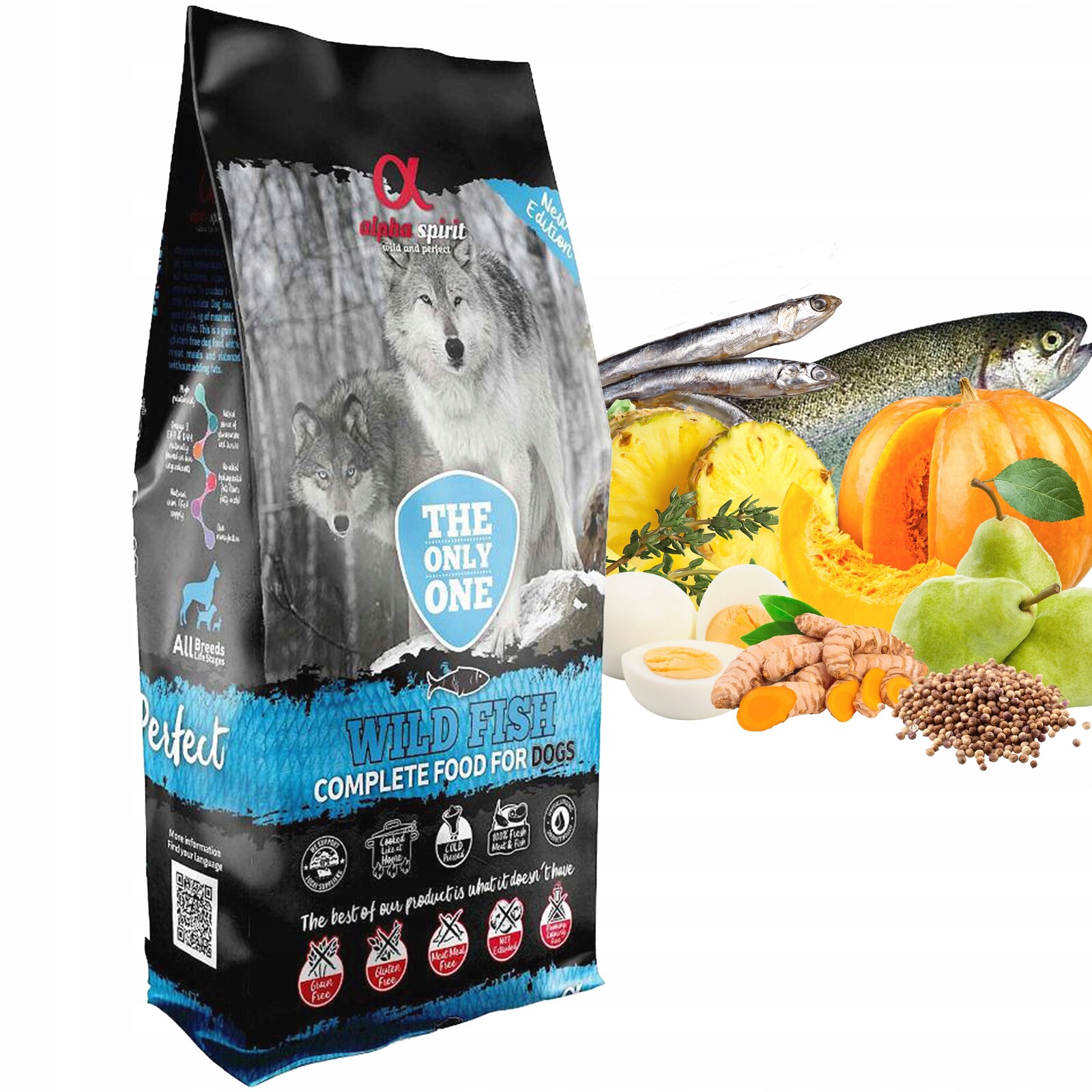 Alpha Spirit Wild Fish Krmivo pro psy Ryba 12 kg bez obilovin