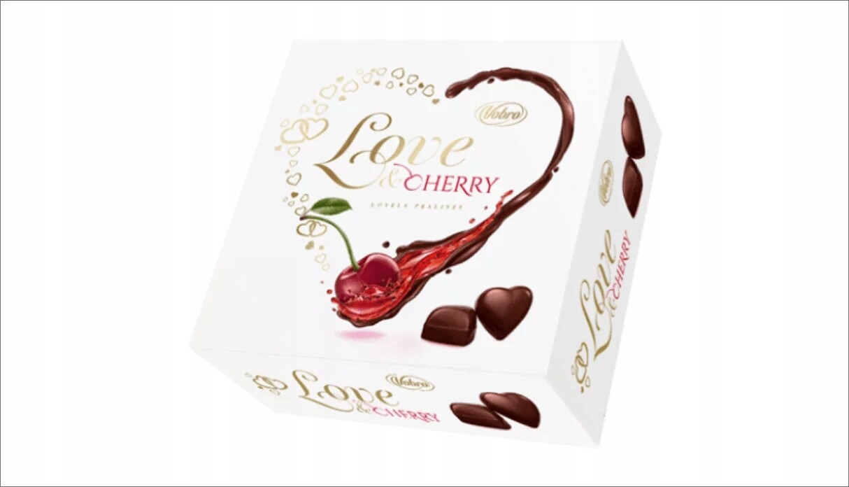 Vobro mini bonboniéra Bomb Love & Cherry čokoláda s třešní 45 g x 12 g