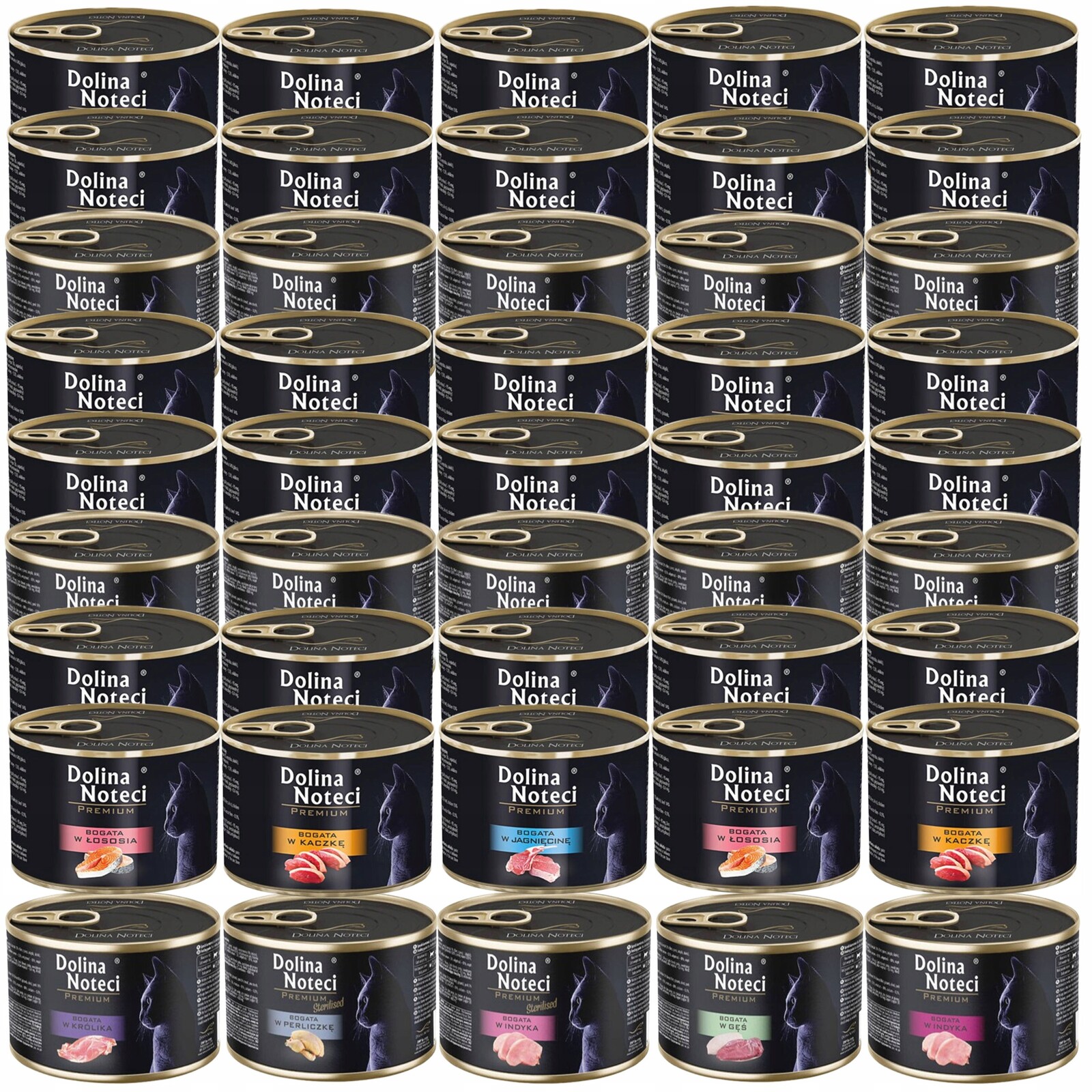 Dolina Noteci Premium Krmivo mokré pro kočky Mix Chutí 45 x 185 g bez obilovin