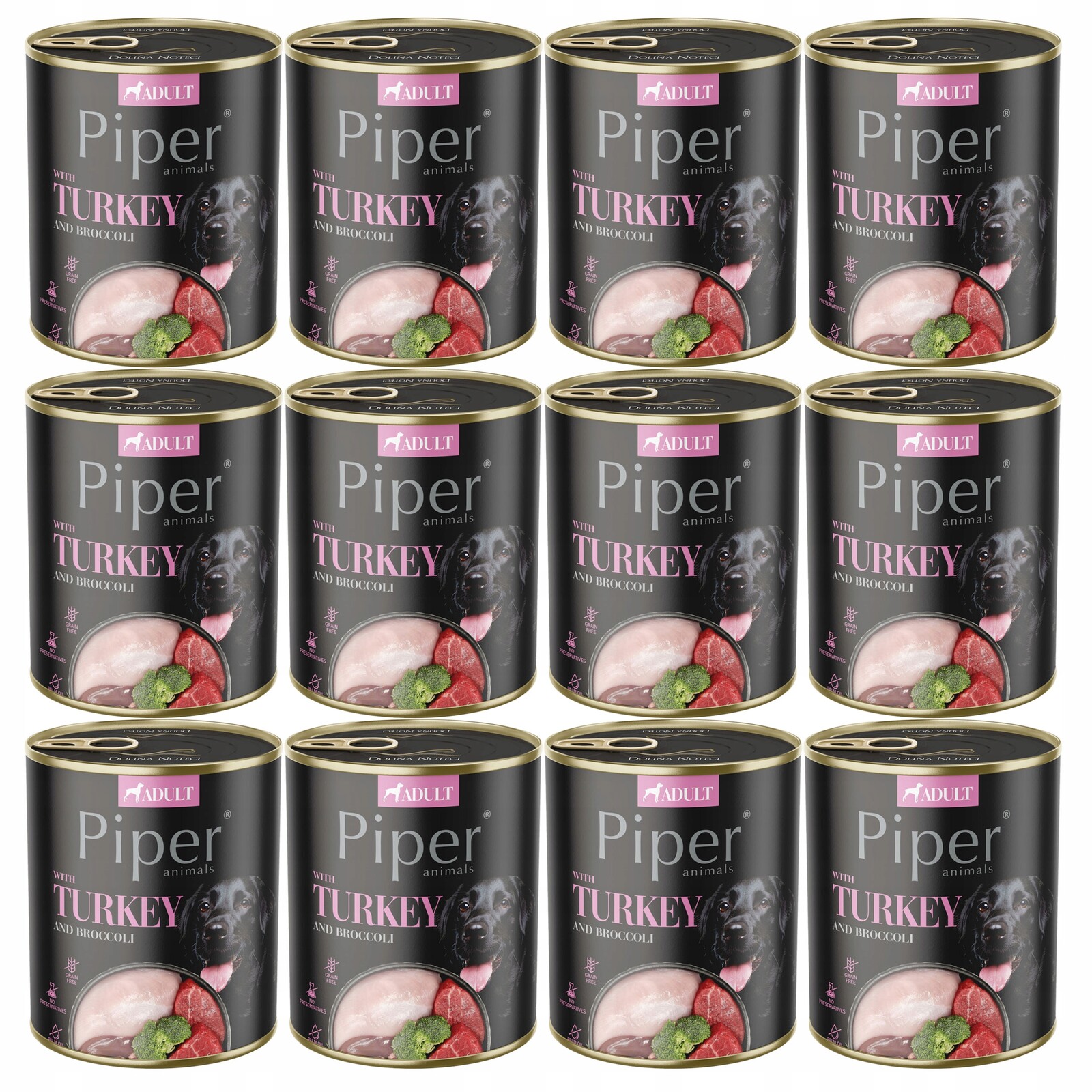 Dolina Noteci Piper Krmivo mokré pro psy Krůta s brokolicí 12 x 800 g