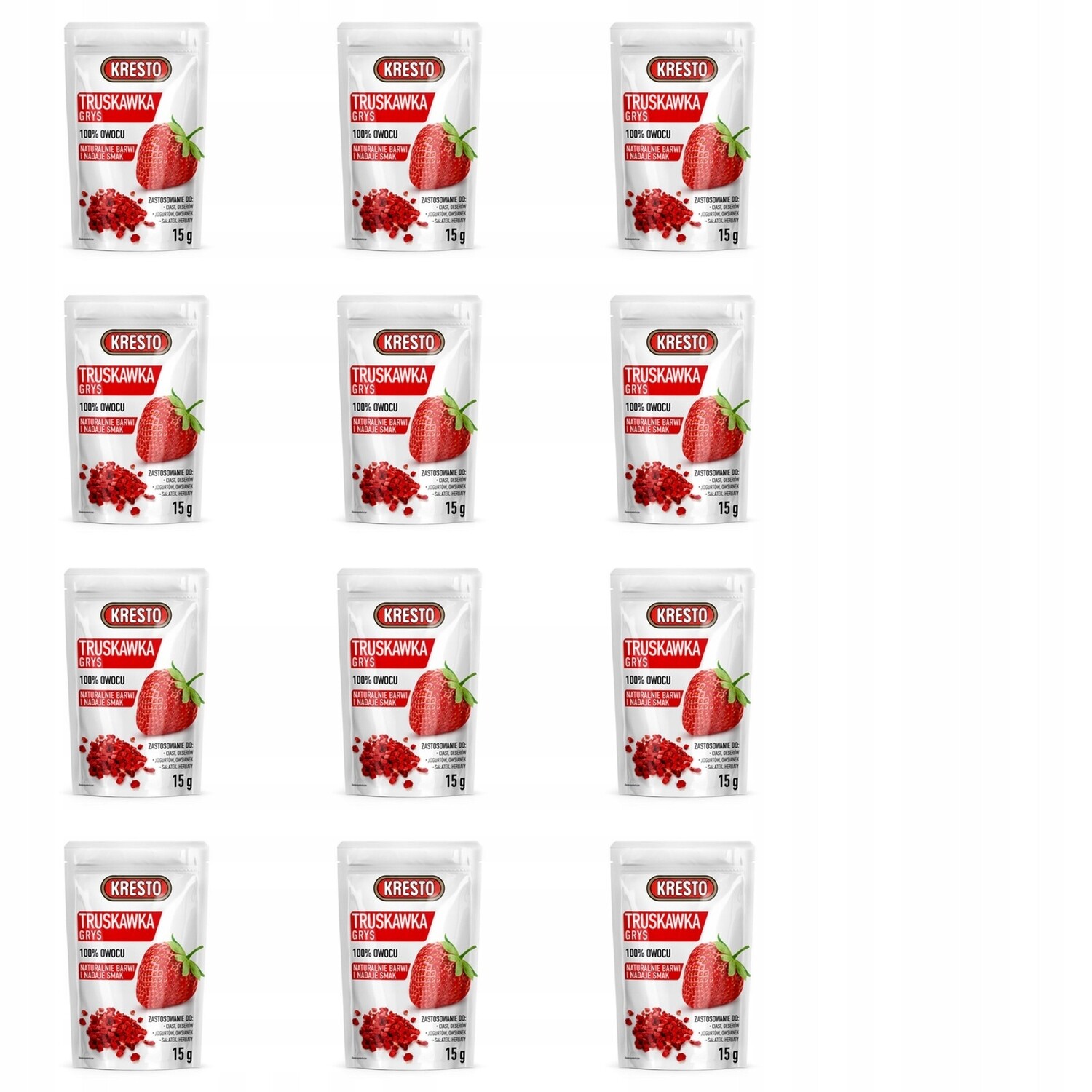 12 x 15 g Kresto Jahoda drcené Karton