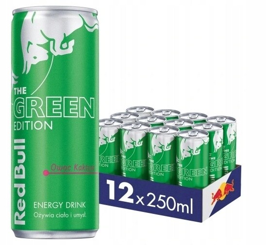 Red Bull The Green Edition Energetický nápoj 12 x 250 ml plechovka [kauce]