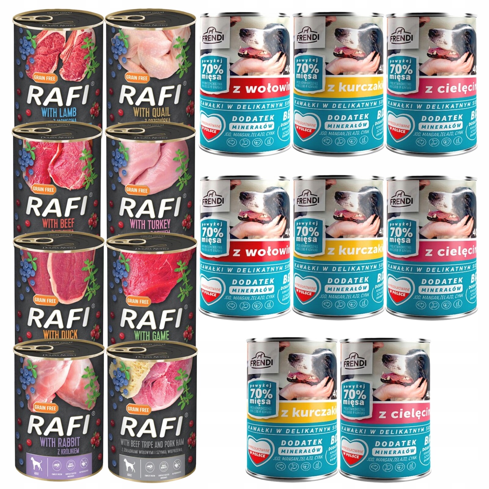 Rafi Frendi Krmivo mokré pro psa mix chutí 16 x 400 g plnohodnotné