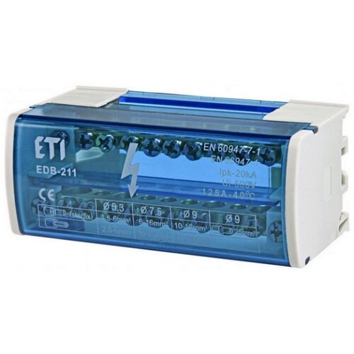 Distribuční svorkovnice 2-pólová ETI EDB-211 001102301